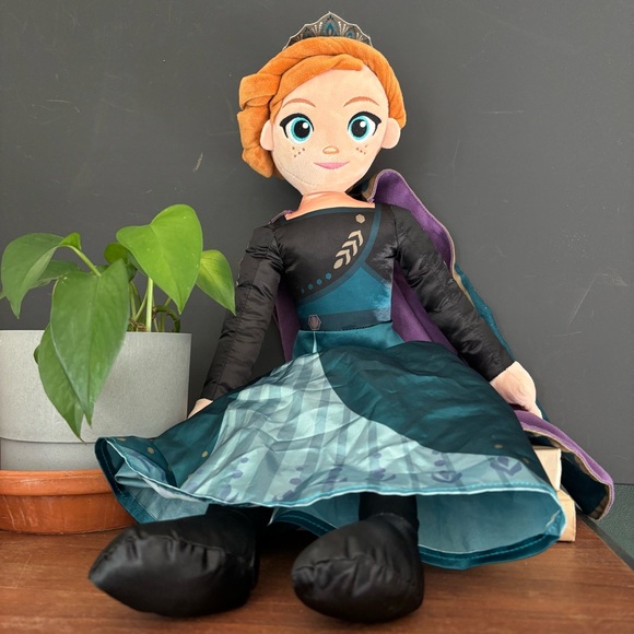 Frozen Princess Anna Plush Doll - Black and Teal 19” - Picture 1 of 4